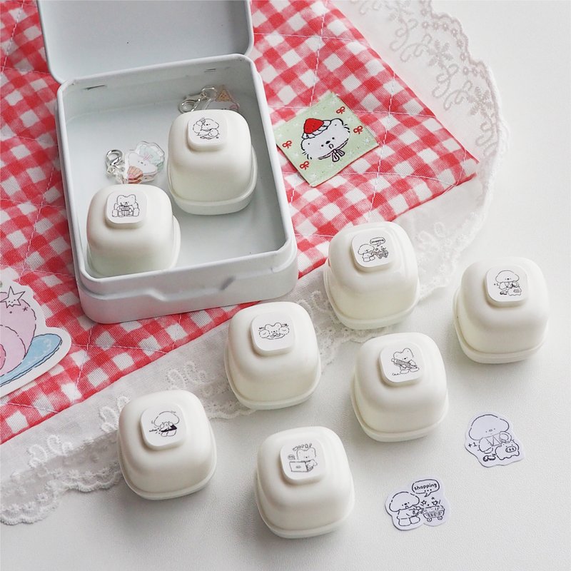 小狗巴士VOL.11 可愛小狗 diy/手帳打卡/日常奶油小印章 - 印章/印台 - 塑膠 多色