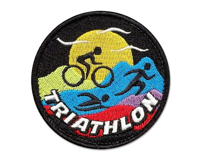 刺繍布ワッペン】TRIATHLON トライアスロン ベルクロ（3種類