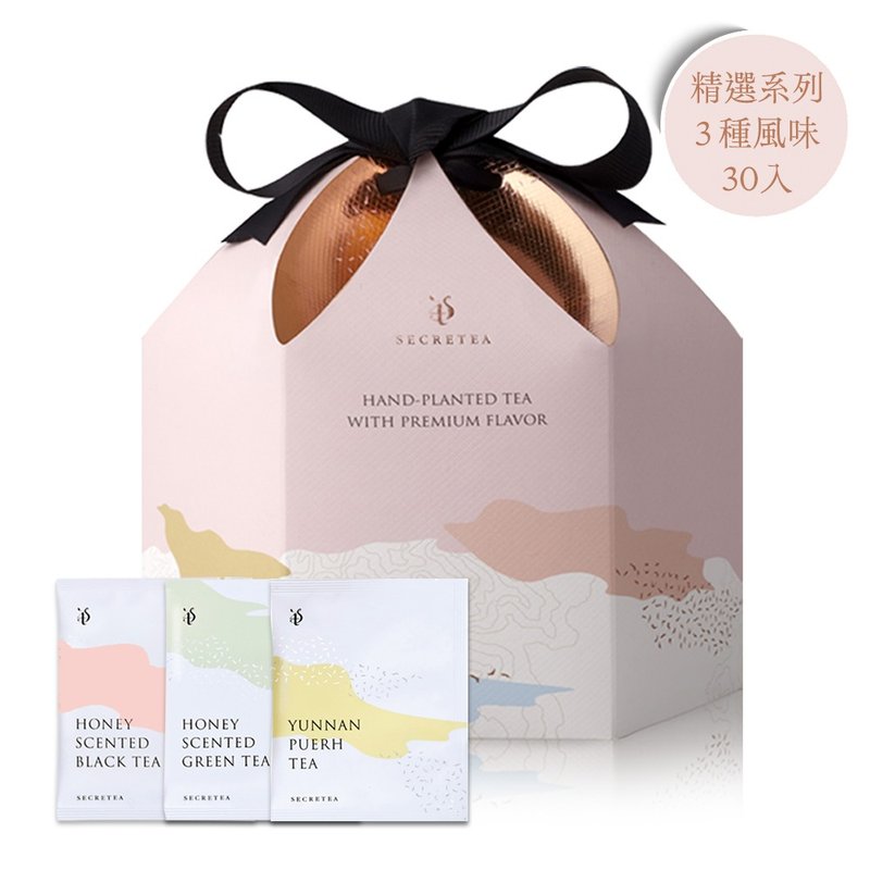 【TAIWAN TEA 】 - Assorted Tea Bag Gift Box (3 tea flavors, 30 teabags/box) - Tea - Fresh Ingredients Pink