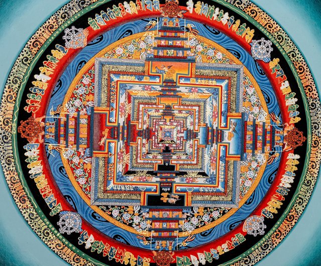 タンカ絵画、カラチャクラマンダラは、愛する人に贈る美しい贈り物です