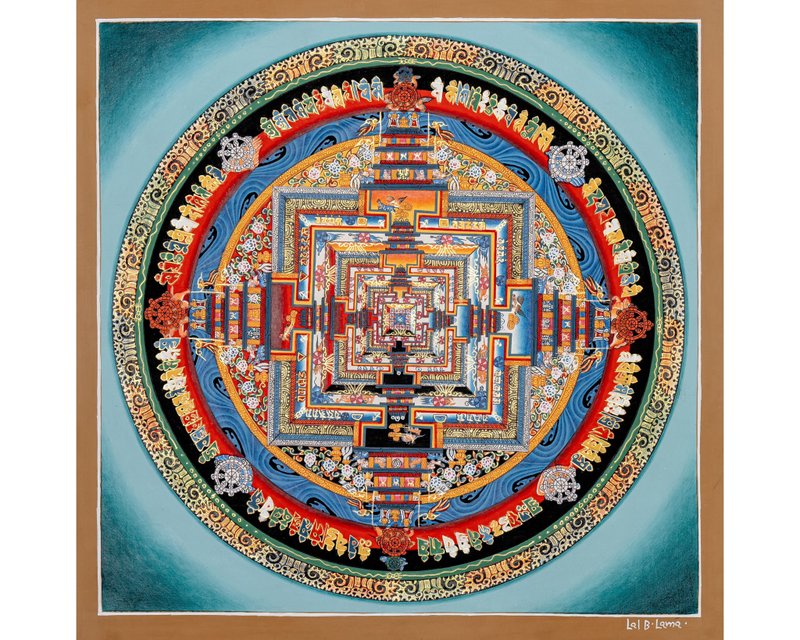 唐卡畫卡拉查克拉曼陀羅  是送給摯愛的美麗禮物。 - 擺飾/家飾品 - 其他材質 多色