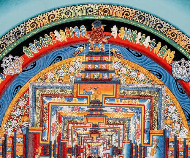 タンカ絵画、カラチャクラマンダラは、愛する人に贈る美しい贈り物です