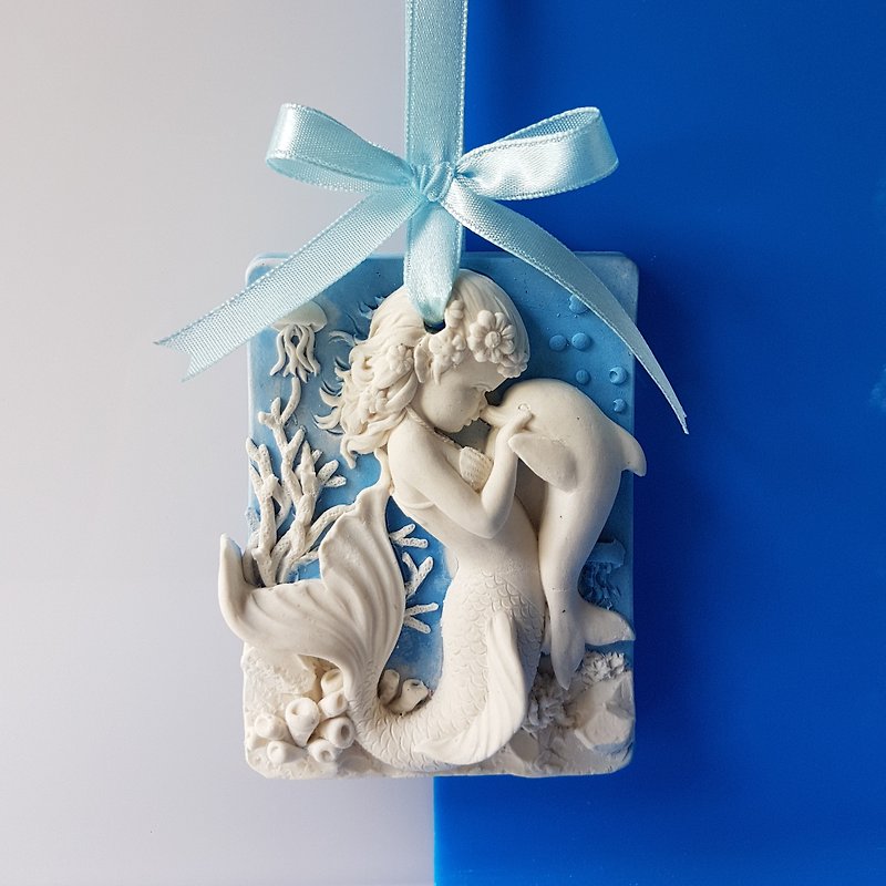 Aroma Stone, home decor, Wall plaque - Baby Mermaid Lola - Fragrances - Other Materials Pink