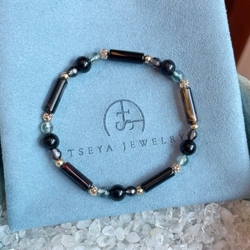 TSEYA JEWELRY 黑色三重奏 ∣ 黑曜石 瑪瑙 拉長石 天然石手鍊