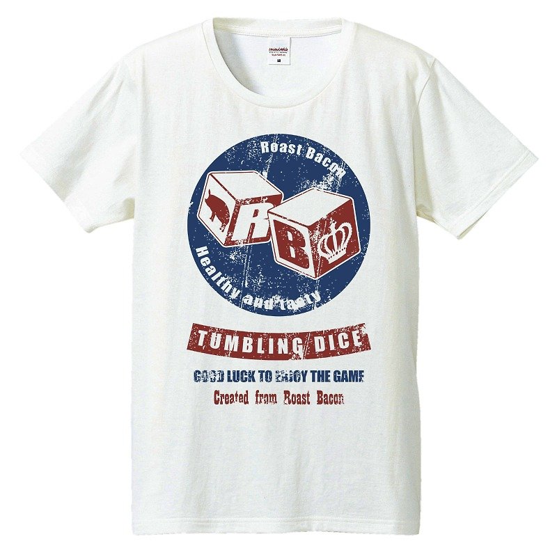T-shirt / Roast Bacons Dice - Men's T-Shirts & Tops - Cotton & Hemp White