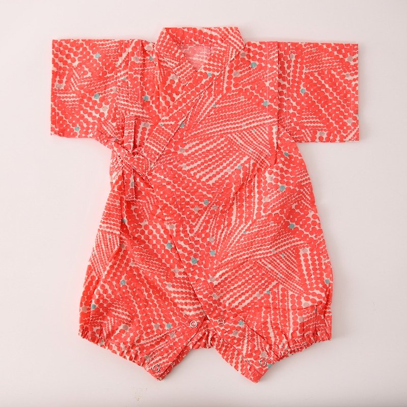 Great soldier feather weaving red geometric circle - Onesies - Cotton & Hemp Red