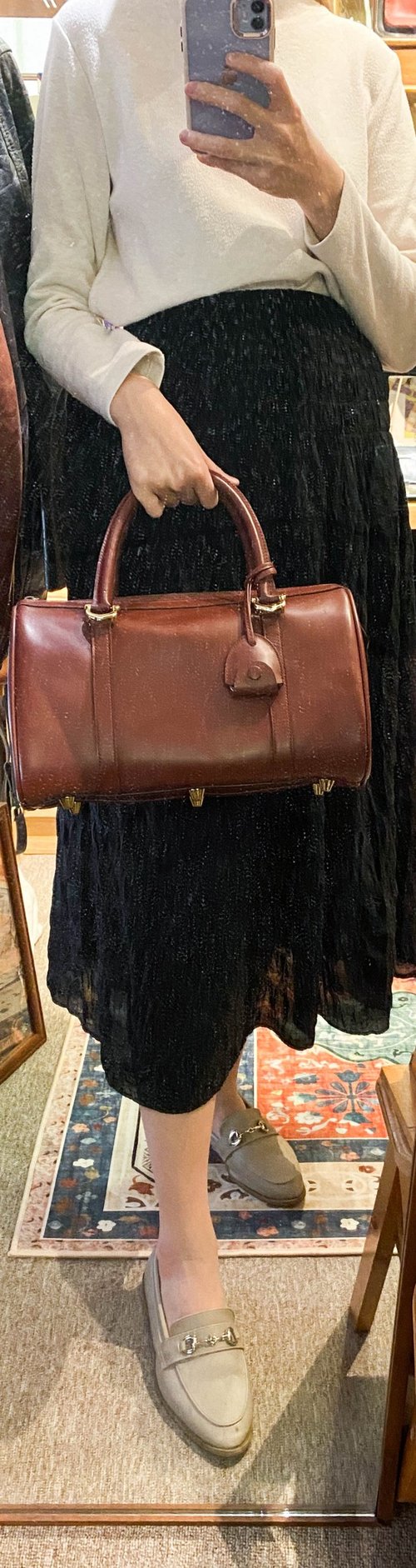 バッグ Vintage Cartier suede leather Boston bag Beautiful Vintage CartIer Boston Bag Medium Size - Mrs