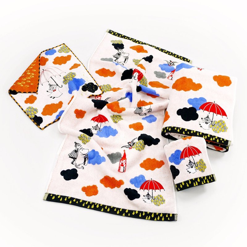 Maruma, Japan│The Adventure of Moomin Cloud Rain - Towels - Cotton & Hemp Multicolor