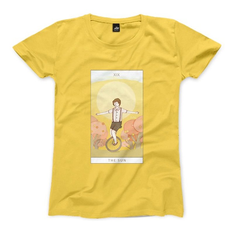 XIX |日 - 黄色 - レディースTシャツ - Tシャツ - コットン・麻 