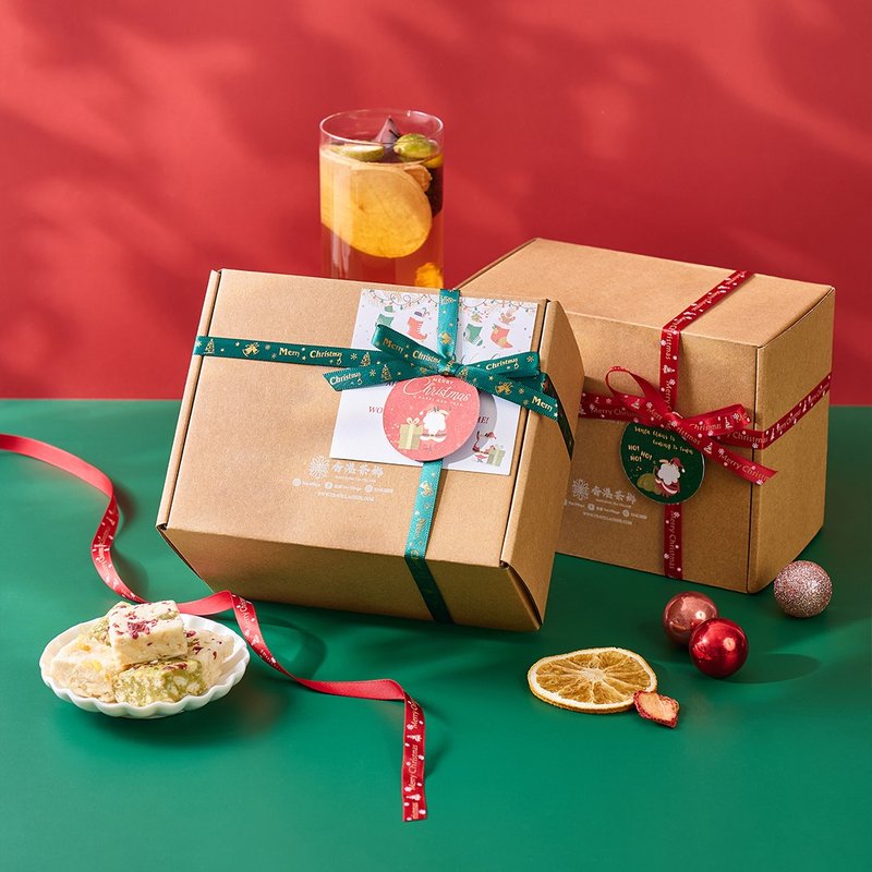 (預算100內)【聖誕交換禮物推薦】聖誕迷你分享禮盒 可加公司Logo - 茶葉/茶包/水果茶 - 其他金屬 紅色