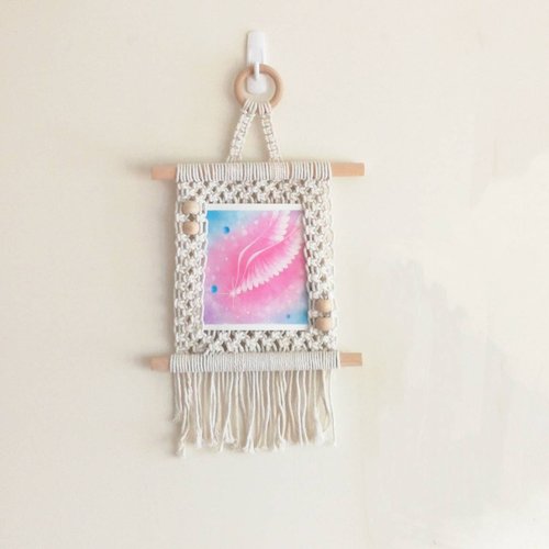 CHRIS Art Studio 壁面照片或作品編織掛飾【Macrame Photo Wall Hanging】