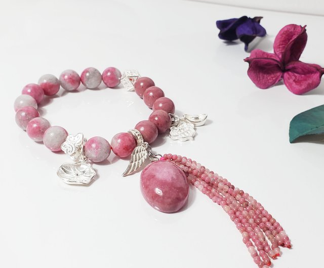 希少な台湾花蓮翡翠ローズ石石蝶チー如意桃花ブレスレット単品ギフト