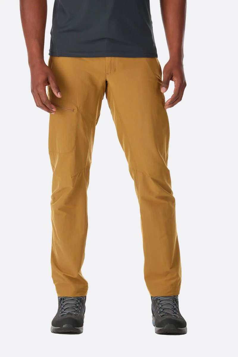 【RAB】Men's Incline Light Pants Mountaineering Elastic Quick Dry Trousers Men's Cumin Brown - กางเกงวอร์มผู้ชาย - เส้นใยสังเคราะห์ สีส้ม