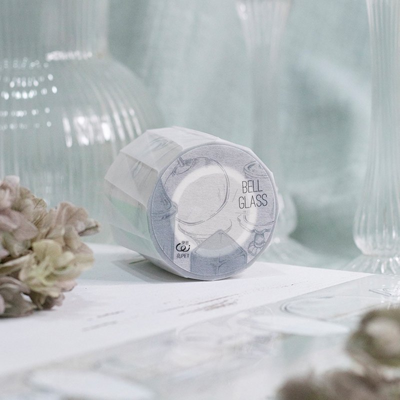 Bell Glass - 5cm Clear ( Glossy ) PET Masking Tape - มาสกิ้งเทป - พลาสติก 