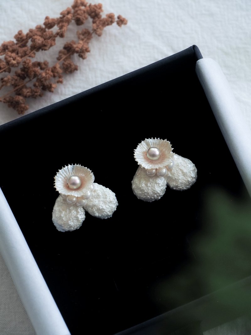 果實羽翼 耳環 / 耳夾 - 耳環/耳夾/耳骨夾 - 其他材質 白色