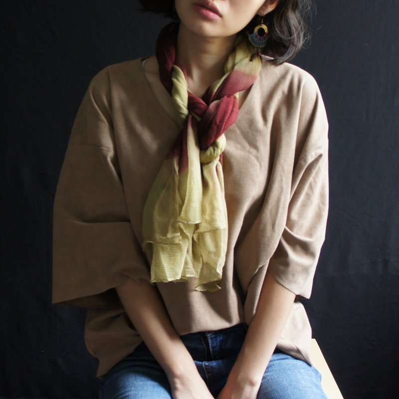Natural dye - silk scarf - Scarves - Silk Multicolor