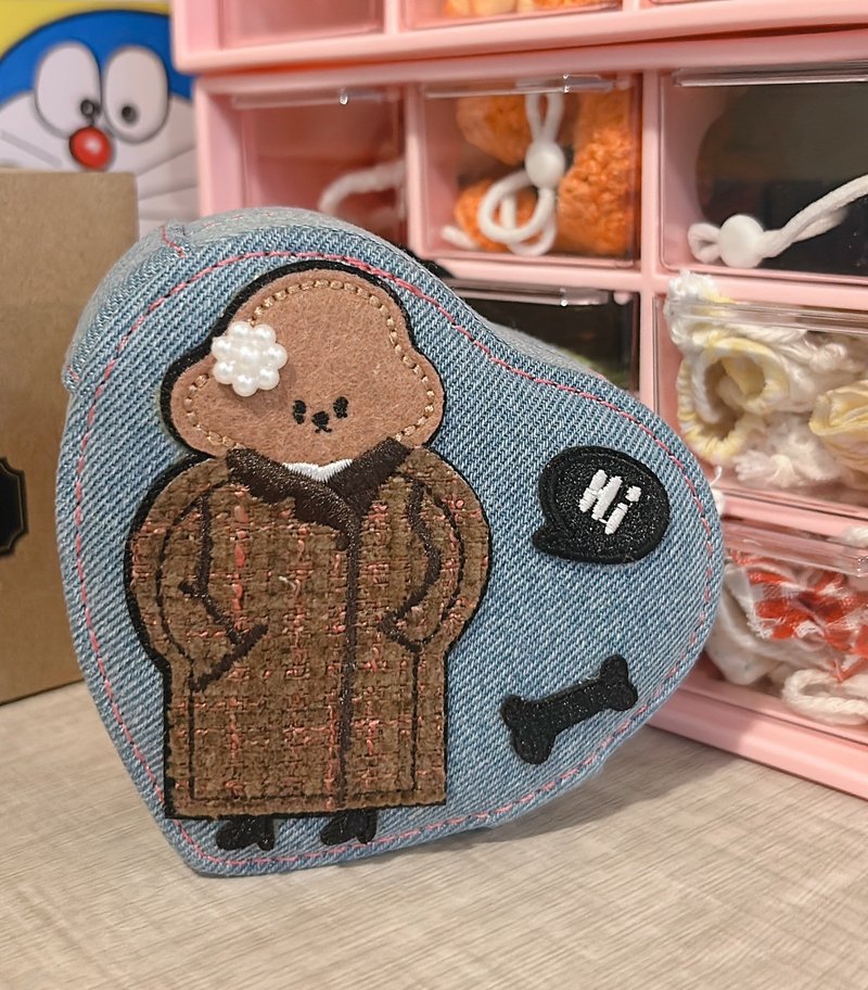 韓国風ドッグ 携帯用アクセサリー収納ボックス - 収納用品 - その他の素材 ブルー