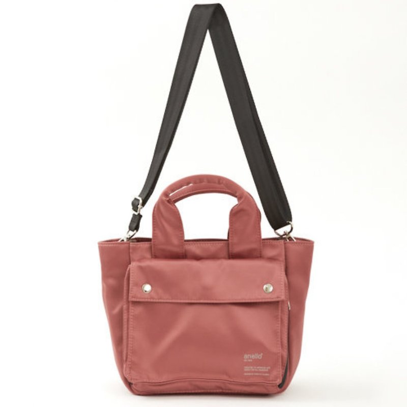 anello 防潑水多分格斜揹包兩用手袋 ATT0732 (粉紅色) - 側背包/斜背包 - 聚酯纖維 粉紅色