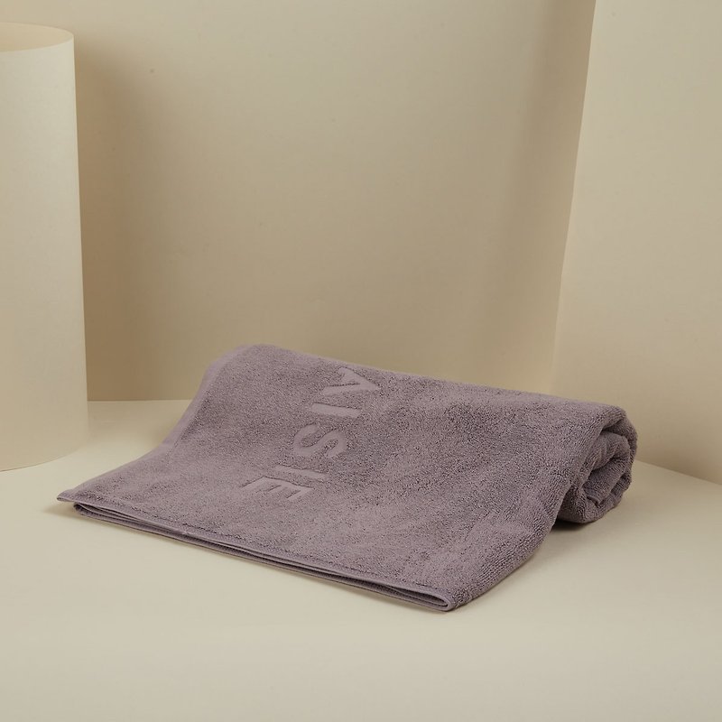 DAVID & MAISIE 100% cotton soft bath towel quiet purple - ผ้าขนหนู - ผ้าฝ้าย/ผ้าลินิน สีเทา