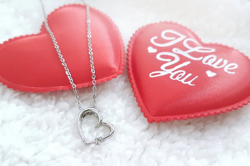 Heart Stainless steel  pendant - Necklaces - Stainless Steel Silver