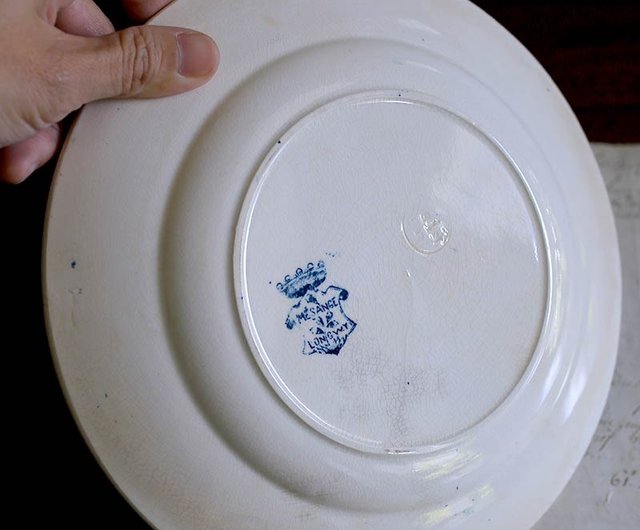 フランス【ツバメの花の香り】アンティーク ディナープレート レトロな