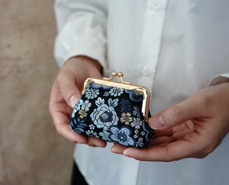 西陣織/金襴錦織方型小口金包-零錢包/共兩款 - 零錢包/小錢包 - 其他材質 