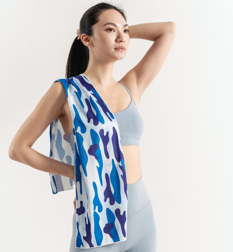 【JinOxy】Coolizer Cooling Towel-Camouflage Blue - Towels - Polyester 