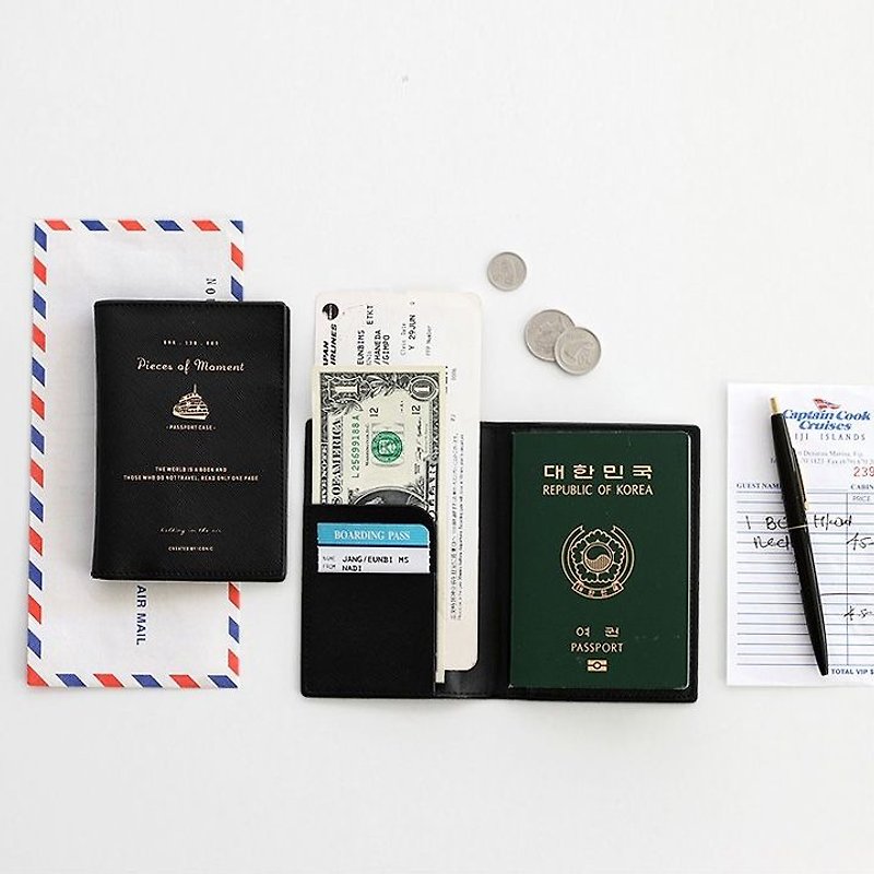 塑膠 護照夾/護照套 黑色 - Iconic-飛行日記護照套-酷黑,ICO86833