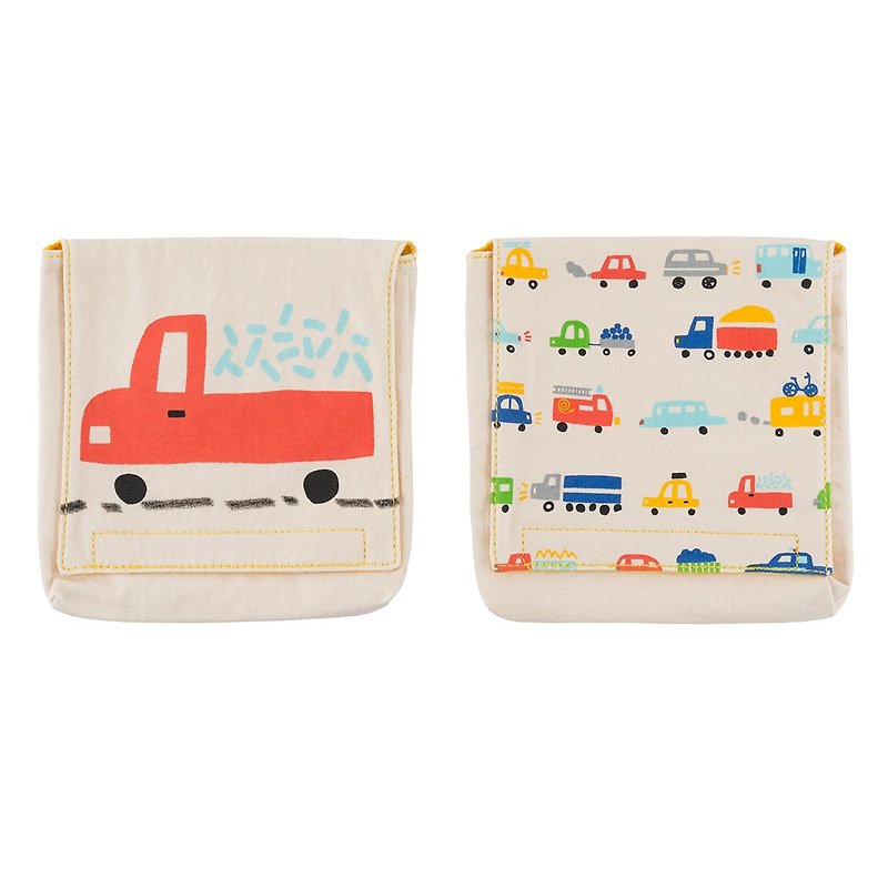 【Canadian fluf organic cotton】 a group of two small bags-(baby car) - Toiletry Bags & Pouches - Cotton & Hemp Red