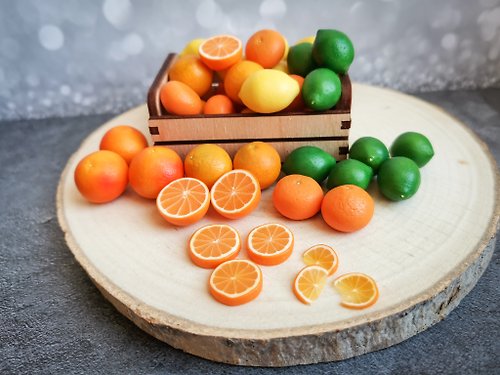 FRUIT STORIES 微型水果 橙子橘子檸檬酸橙葡萄柚 玩具屋食品