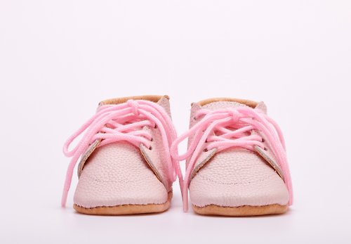 jiubabyshoes 日本製 お名前入りベビーシューズ ピンク色 ひも靴 11cm 12.5cm 13.5cm