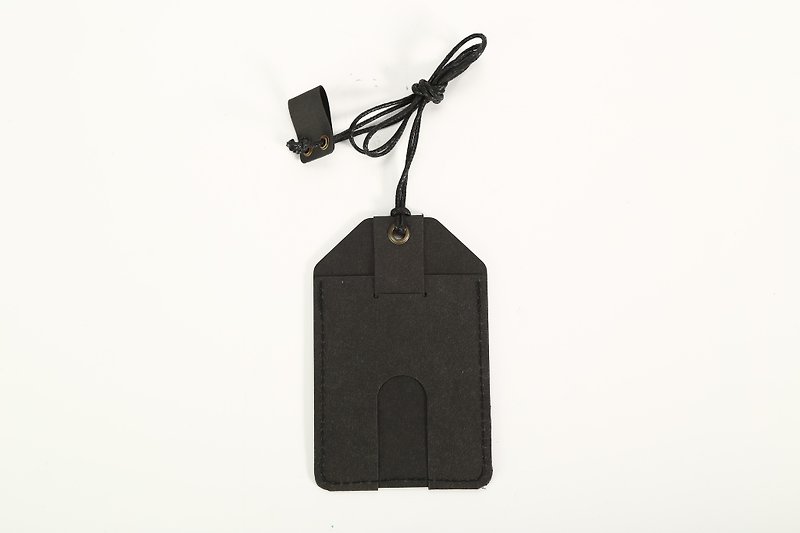 Paper Bamboo Changle Creative Double-sided Card Holder (Black) - อื่นๆ - กระดาษ สีดำ
