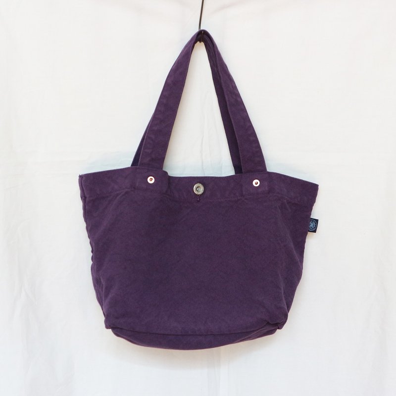 Boat-shaped tote bag M [2024 Fall/Winter limited edition color: Pansy] (VC-7M) - Handbags & Totes - Cotton & Hemp Purple