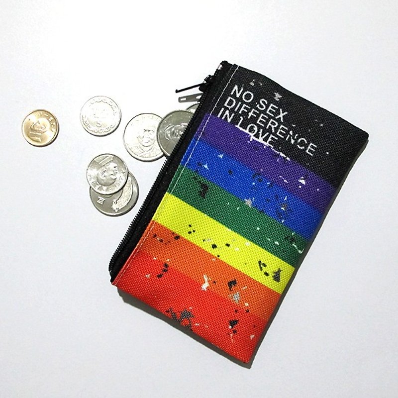 彩虹零錢包 收納包 化妝 萬用 Rainbow - 散紙包 - 其他材質 多色