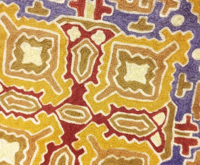 インド カシミール ウールラグ 大きめ インド カシミール ウール