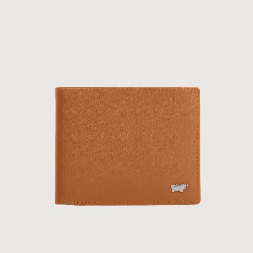 BRAUN BUFFEL 德國小金牛 【免費升級送禮包裝】HOMME-M 十字紋皮夾(多款)BF306-杏仁巧克力