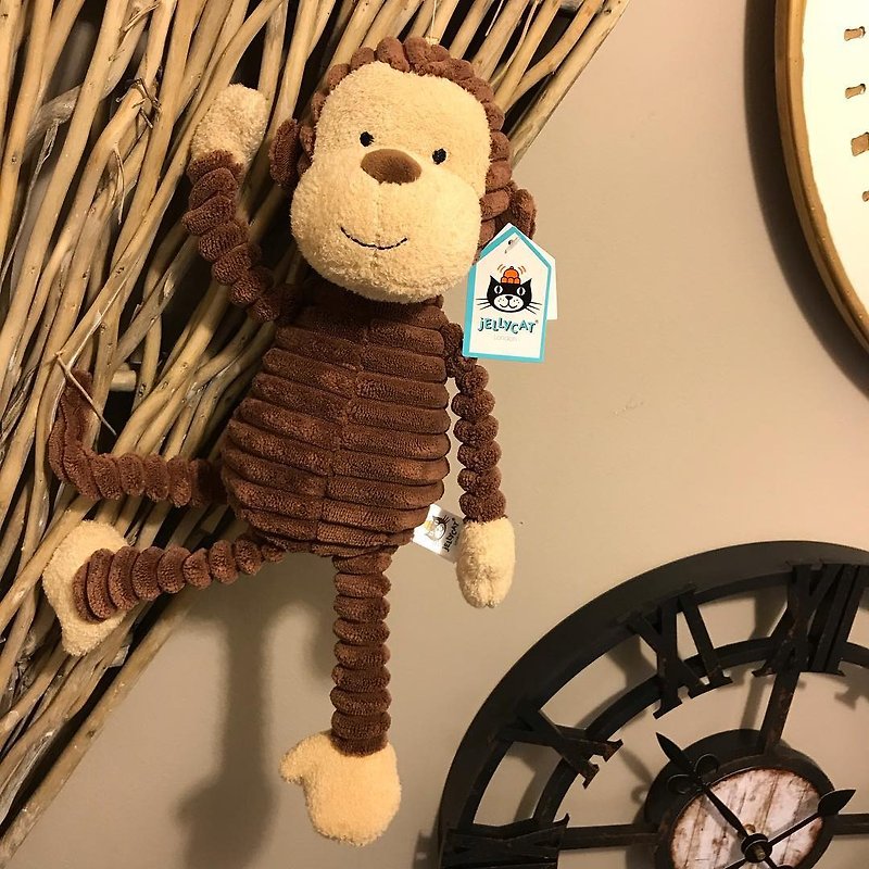 Jellycat Cordy Roy Monkey 粗線條猴子 34cm - 玩偶/公仔 - 其他材質 咖啡色