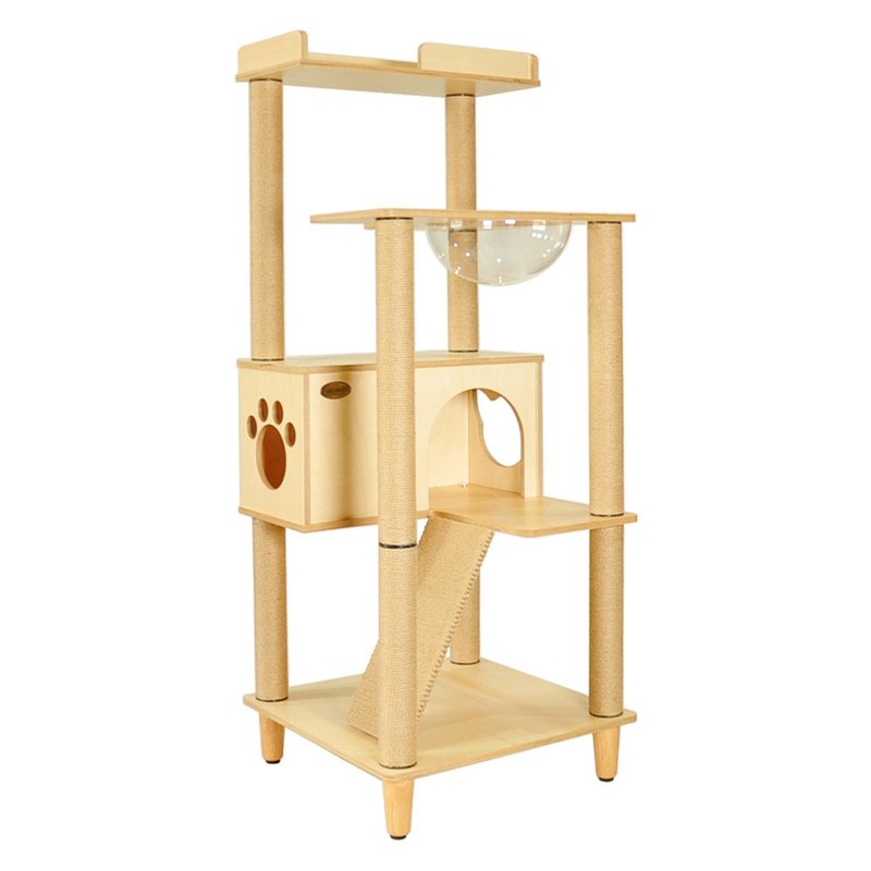 【MOMOCAT】R604 Deluxe Pinle Cat Jumping Platform - Scratchers & Cat Furniture - Wood 