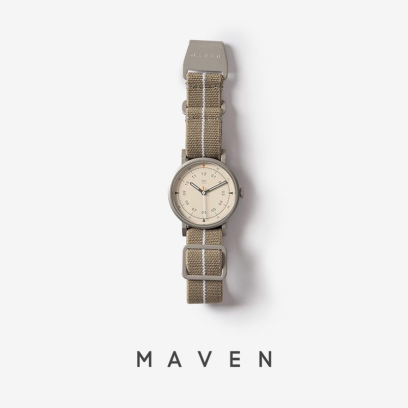 [5 colors optional] MAVEN MUS series 34mm women's watch with simple design of Japanese tooling style - นาฬิกาผู้หญิง - สแตนเลส สีกากี