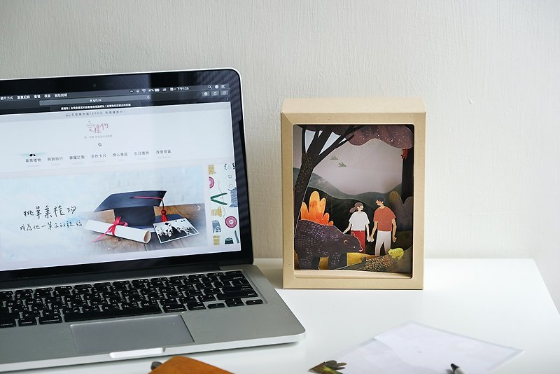 DIY hand-made paper photo frame Midsummer Night's Dream - งานไม้/ไม้ไผ่/ตัดกระดาษ - กระดาษ สีนำ้ตาล