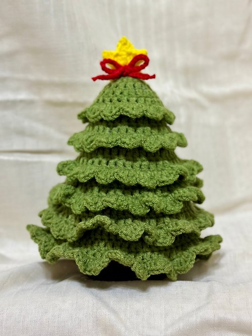 Pearl murmur x 法式手工編織 六層聖誕樹-綠色