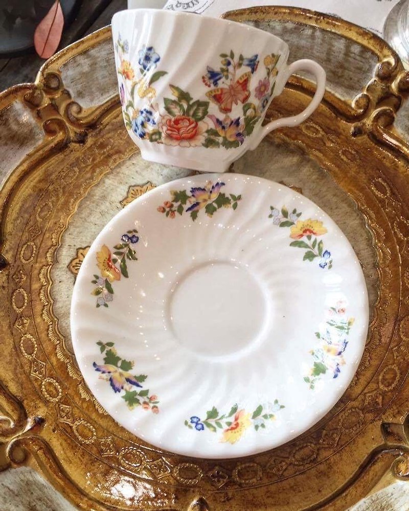 英國古董咖啡杯/茶杯（杯盤組）（JS） - 茶壺/茶杯/茶具 - 瓷 多色