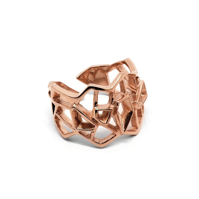 WIREFRAME Ring / Rose Gold ( silver jewelry)