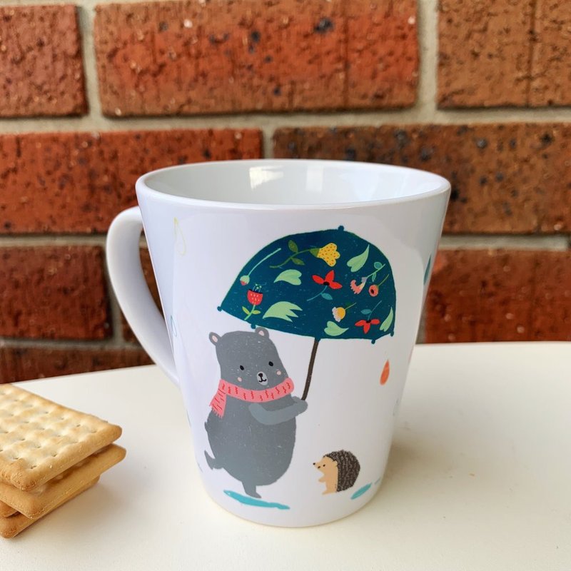 NEW Latte Mug - Hold onto the freedom in the rain - 咖啡杯/馬克杯 - 陶 多色