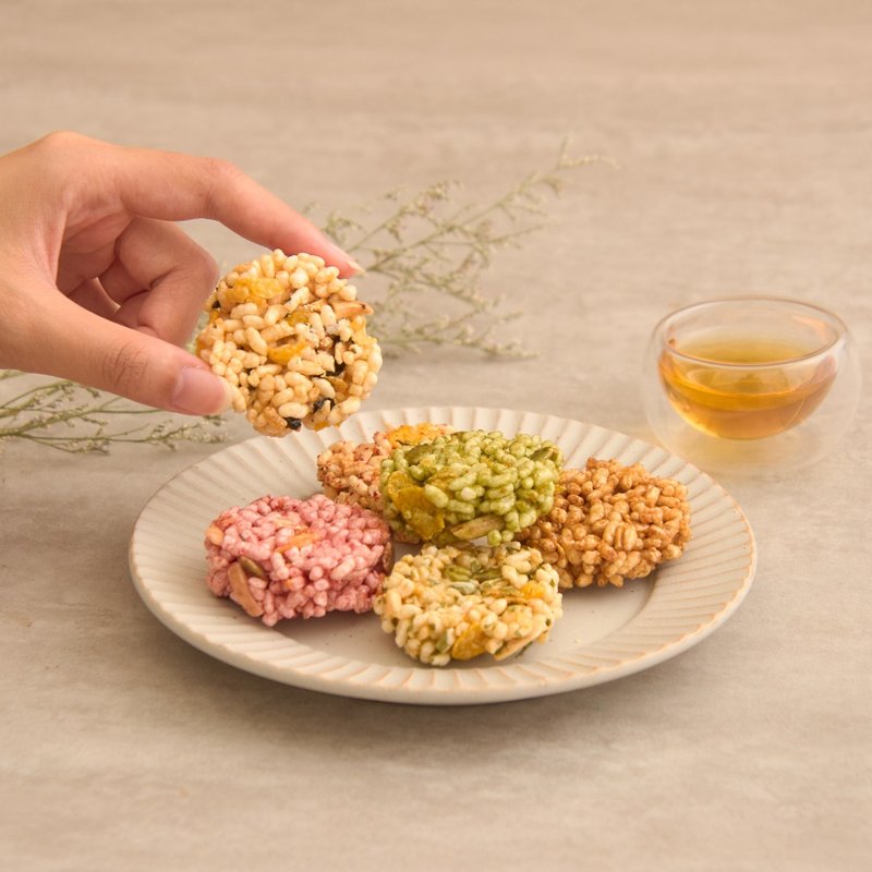 【端午節禮盒】手作醬香米餅禮盒-18入| 素食 長輩禮物 企業禮 - 零食/點心 - 新鮮食材 金色