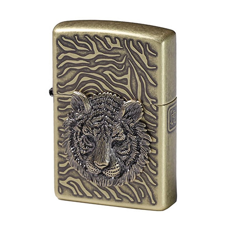 [ZIPPO Official Flagship Store] Diamond Eyed Golden Tiger Windproof Lighter ZA-1-4 - Other - Other Materials Brown