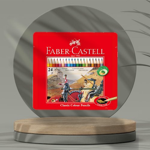 文聚 Faber-Castell 油性色鉛筆24色/鐵盒(原廠正貨)