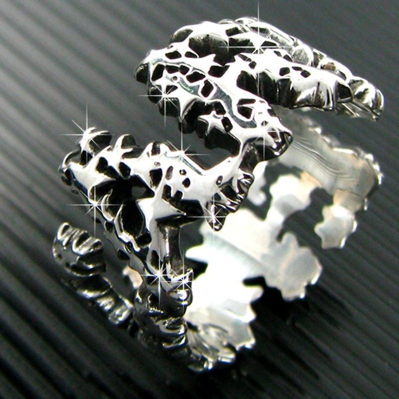 Customized. 925 sterling silver jewelry RSNT00016-style name ring - แหวนทั่วไป - โลหะ 