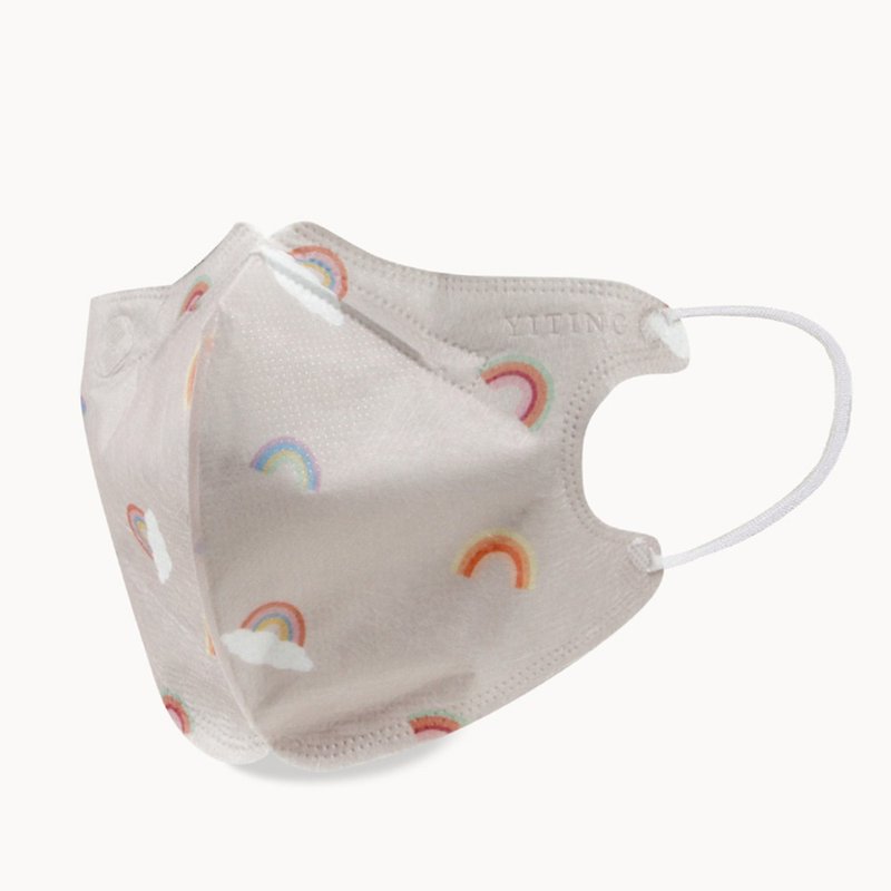 一心一罩 兒童3D醫用口罩 - 小童 - 繽紛彩虹糖(10入/袋) - 口罩/口罩收納套 - 聚酯纖維 卡其色
