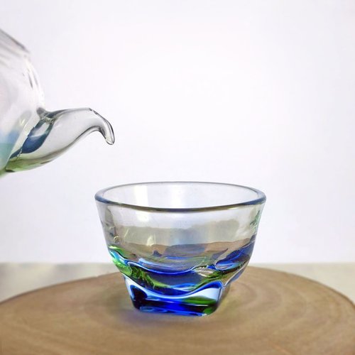 仟庚玻璃 臺灣手工原創 四方杯/玻璃杯/清酒杯/茶杯